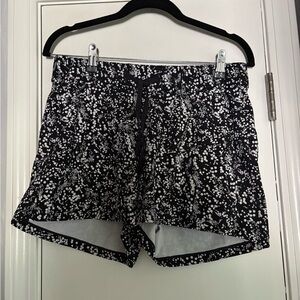 lululemon athletica Speckled Black and White Athletic Shorts